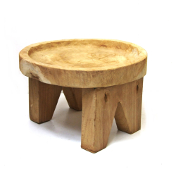 Stołek Taboret z drewna egzotycznego tekowego 20cm
